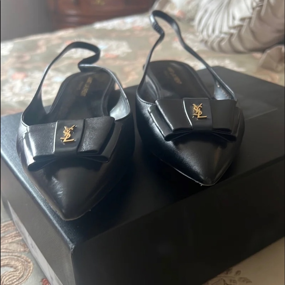 SOLD SOLD.   Saint Laurent Slingback flats